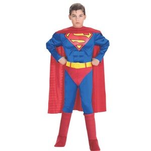 ❤️HP❤️ !!! child deluxe muscle chest superman Halloween costume